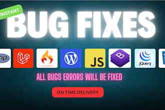 fix bugs in javascript php laravel codeigniter wordpress