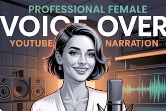 record a professional american female voice over fast