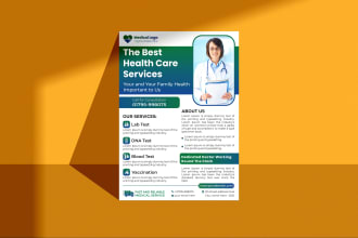 do medical,  healthcare, dental, clinic, flyer, and postcard