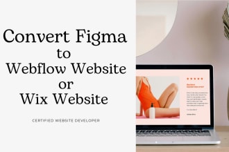 design figma to webflow or wix website, wix website redesign, figma to webflow