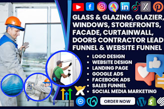 generate glass and glazing leads windows storefronts curtain contractor website