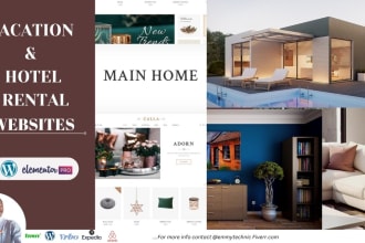 design vacation rental website ,hotel booking, property listing