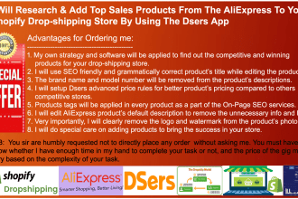 research and add top sales products from aliexpress to shopify by dsers app