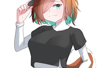 draw anime illustration, fanart, or original character