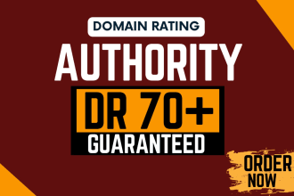 increase ahrefs domain rating dr 70 using high authority white hat SEO backlinks