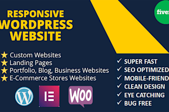 design responsive, SEO friendly, and fast loading wordpress website