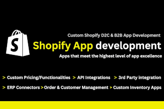 do shopify API integration and custom shopify app development and public