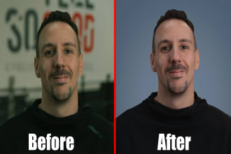 replace headshot image background and retouch professionally