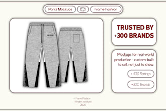 design custom streetwear clothing mockups for denim sweatpants and other pants