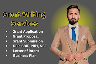 write rfp and grant proposal for sbir, nih, nsf, sttr, dod