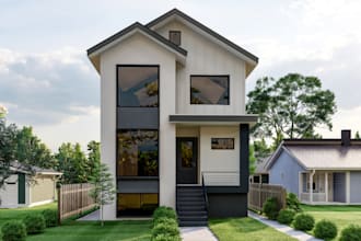 3d visualize your idea on real google site location, exterior interior landscape