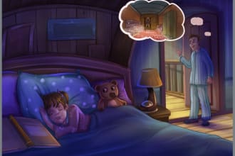 create colorful children book illustration for any age group