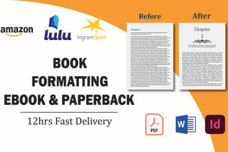 do book formatting kdp paperback manuscript indesign ebook formatting google doc