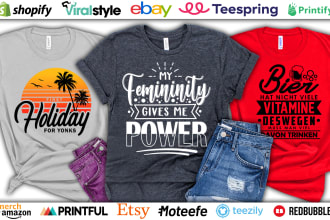 do unique custom typography t shirt design for merchandise