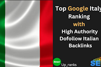 build italian da90 dofollow SEO backlinks for google italy ranking