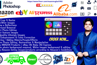 do retouching or amazon product image editing in photoshop