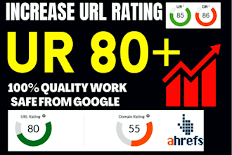 increase domain url rating ahrefs ur 80 plus
