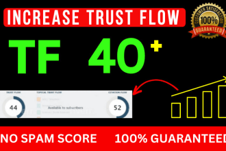 increase tf trust flow 40 plus majestic tf cf with contextual backlinks