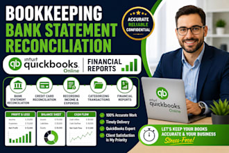 bookkeeping bank statement reconciliation quickbooks online, financial report