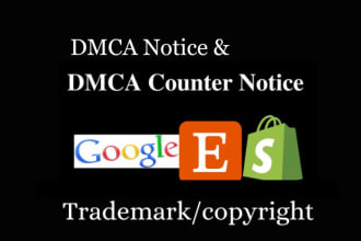 file dmca notice,counter notice and solve ebay,amazon,shopify,etsy complaints