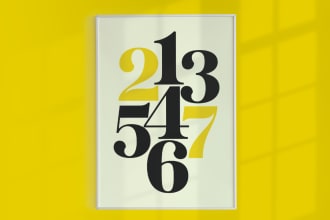 design simple typography poster or wall art