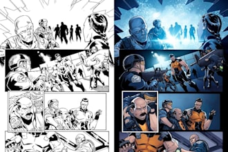 Top 10!  draw storyboard art for your comic script, story or film