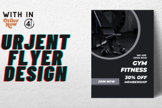 urgent flyer design, trifold brochure, and business booklet services within hour