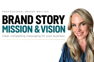 write your brand story, mission, and vision statements