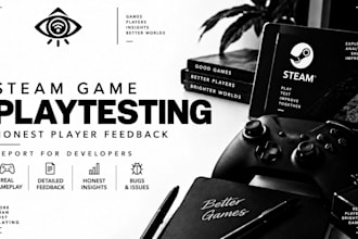 playtest your steam game and give player feedback