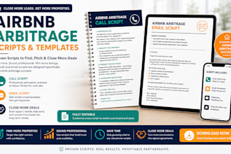 airbnb arbitrage call script, email message, contract