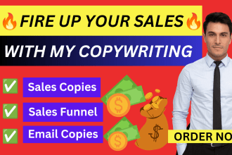 copywrite video sales letter, sales copies, funnels and emails