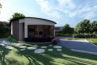 architecture design in revit and 3d render in lumion