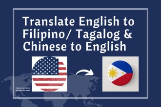 translate english to filipino or chinese to tagalog