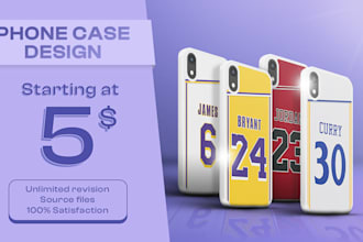 create a custom design phone case of your nba team