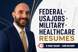 create federal usajobs resume, military transition, medical healthcare CV