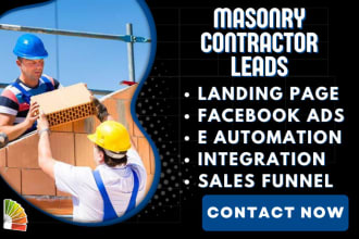 generate quality masonry contractor leads masonry landing page mason website