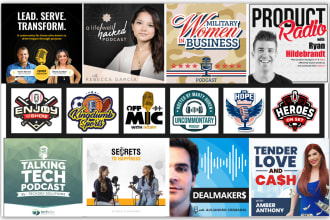 create an awesome podcast cover art, t shirt or podcast logo