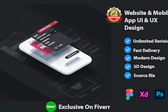 do UI and UX design, mobile app and website UX design
