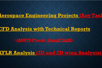 do aerospace projects, cfd analysis and xflr5 wing analysis