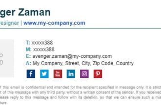 create clickable and editable professional email signature
