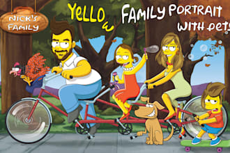 do yellow family cycling portrait mother s day gift