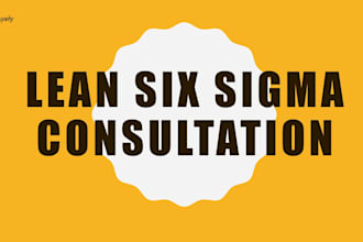 provide consultative services for lean six sigma