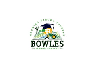 do agriculture farm lawn care landscape garden logo design