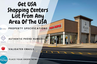 provide you shopping centers list