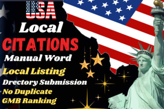 build manul and quality USA local citations