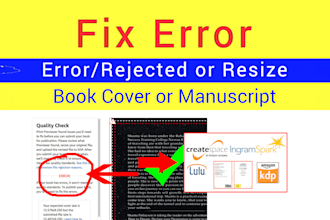 fix format or resize book cover for amazon KDP createspace