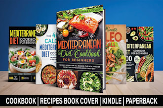 design cookbook cover, kindle cover and paperback cover