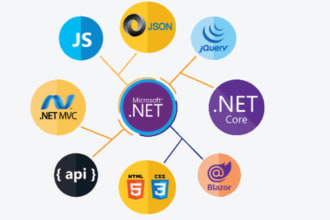 fix bugs, develop asp dot net mvc, asp dot net core web app