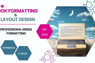 book formatting and layout design paperback ebook amazon KDP kindle