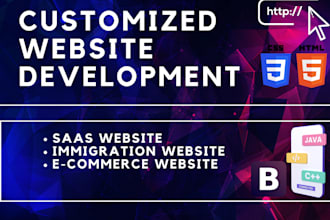 develop saas website, customized saas website